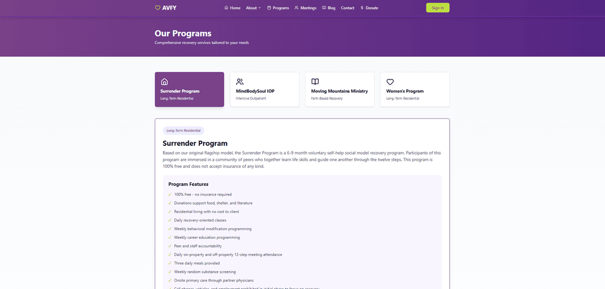 Programs Dashboard